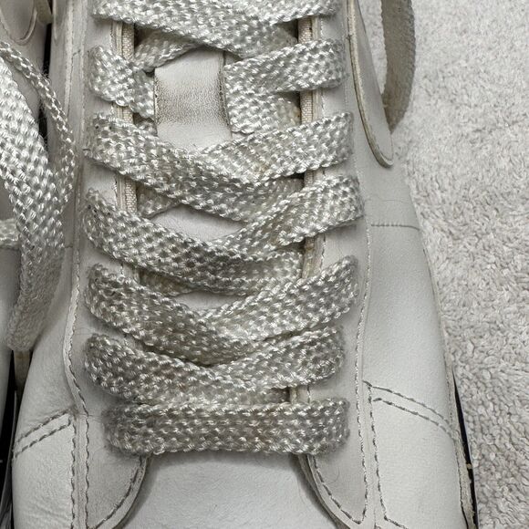 Nike Blaze Mens Sneaker MID TOP Triple White Leather Swoosh Size 11.5 - Picture 8 of 16